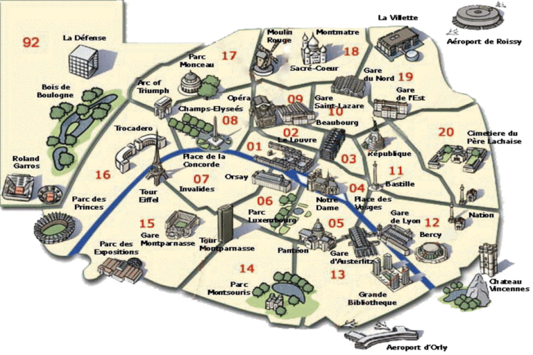 Plan Monuments à Paris